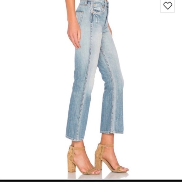 GRLFRND The Joan crop flare jeans medium wash, women's size 28 A8 - Picture 2 of 7